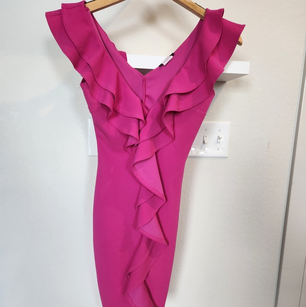 Pink midi dress